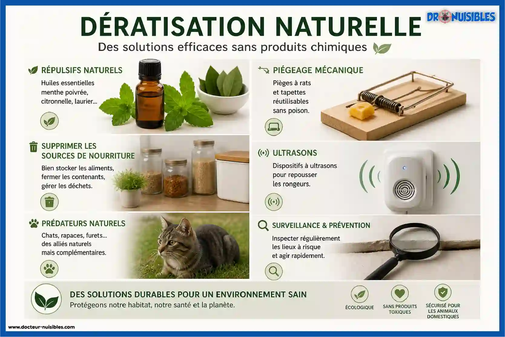 infographie deratisation naturelle solutions sans produits chimiques
