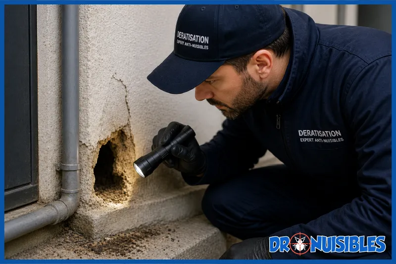 inspection point entree rat mur fissure maison deratisation