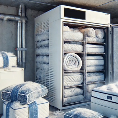 Traitement frigorifique des matelas