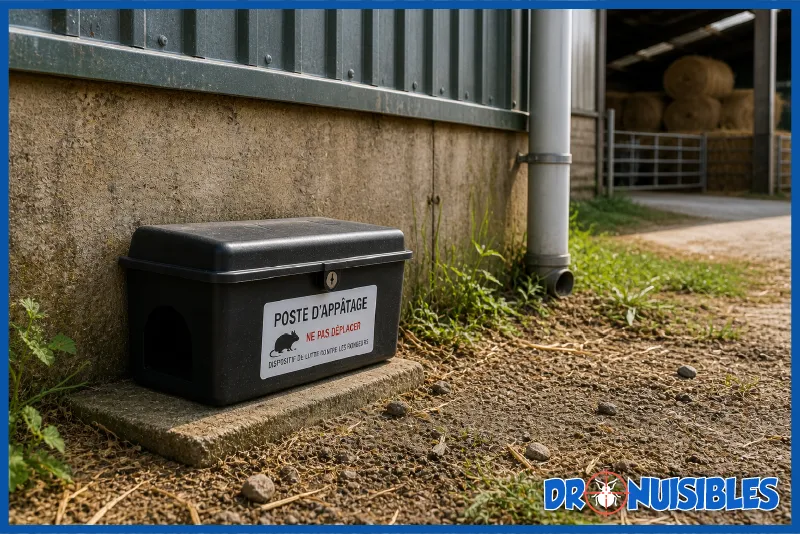 poste appatage deratisation ferme exterieur batiment agricole